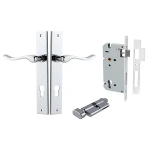 Stirling Lever Rectangular Backplate Entrance Kit w High Security Lock Polished Chrome by Iver, a Door Hardware for sale on Style Sourcebook