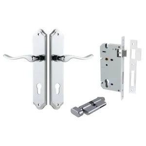 Stirling Lever Shouldered Backplate Entrance Kit w High Security Lock Polished Chrome by Iver, a Door Hardware for sale on Style Sourcebook