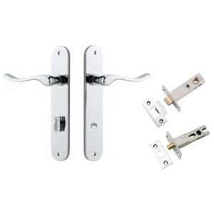 Stirling Lever Oval Backplate Privacy Kit w Privacy Turn Polished Chrome by Iver, a Door Hardware for sale on Style Sourcebook