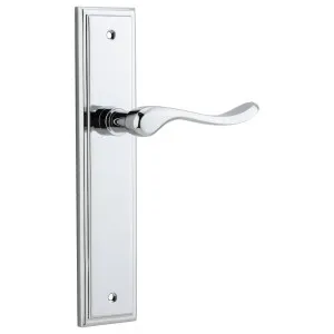 Stirling Lever Stepped Backplate Polished Chrome by Iver, a Door Hardware for sale on Style Sourcebook