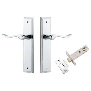 Stirling Lever Stepped Backplate Passage Kit Polished Chrome by Iver, a Door Hardware for sale on Style Sourcebook