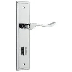 Stirling Lever Stepped Backplate Polished Chrome by Iver, a Door Hardware for sale on Style Sourcebook