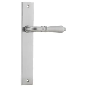 Sarlat Rectangular Lever Latch Set, Brushed Chrome by Iver, a Door Hardware for sale on Style Sourcebook