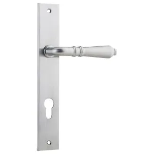 Sarlat Rectangular 85mm Euro Lever Set Brushed Chrome by Iver, a Door Hardware for sale on Style Sourcebook