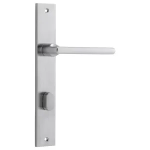 Baltimore Rect 85mm Privacy Lever Set, Brushed Chrome by Iver, a Door Hardware for sale on Style Sourcebook