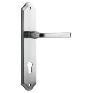 Annecy Lever Shouldered Backplate Brushed Chrome by Iver, a Door Hardware for sale on Style Sourcebook