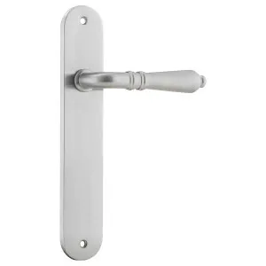 Sarlat Oval Lever Latch Set, Brushed Chrome by Iver, a Door Hardware for sale on Style Sourcebook