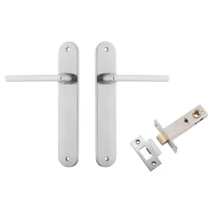 Baltimore Lever Oval Backplate Passage Kit Brushed Chrome by Iver, a Door Hardware for sale on Style Sourcebook
