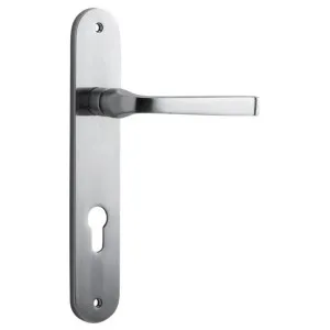 Annecy Oval 85mm Euro Lever Set Brushed Chrome by Iver, a Door Hardware for sale on Style Sourcebook