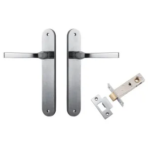 Annecy Lever Oval Backplate Passage Kit Brushed Chrome by Iver, a Door Hardware for sale on Style Sourcebook