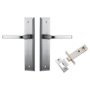 Annecy Lever Stepped Backplate Passage Kit Brushed Chrome by Iver, a Door Hardware for sale on Style Sourcebook