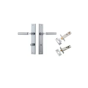 Berlin Lever Rectangular Backplate Privacy Kit Brushed Chrome by Iver, a Door Hardware for sale on Style Sourcebook