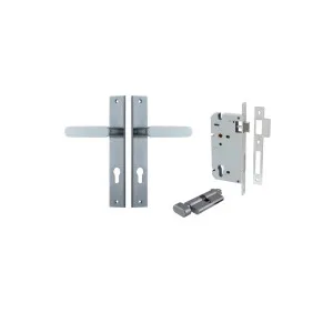 Bronte Lever Rectangular Backplate Entrance Kit w High Security Lock Brushed Chrome by Iver, a Door Hardware for sale on Style Sourcebook