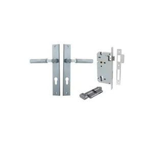 Brunswick Lever Rectangular Backplate Entrance Kit w High Security Lock Brushed Chrome by Iver, a Door Hardware for sale on Style Sourcebook