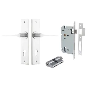 Como Lever Chamfered Backplate Entrance Kit w High Security Lock Brushed Chrome by Iver, a Door Hardware for sale on Style Sourcebook