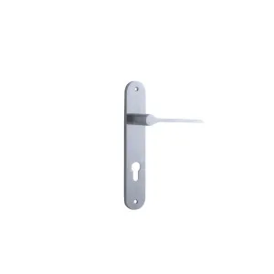 Como Lever Brushed Chrome Oval Backplate by Iver, a Door Hardware for sale on Style Sourcebook