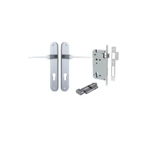 Como Lever Oval Backplate Entrance Kit w High Security Lock Brushed Chrome by Iver, a Door Hardware for sale on Style Sourcebook