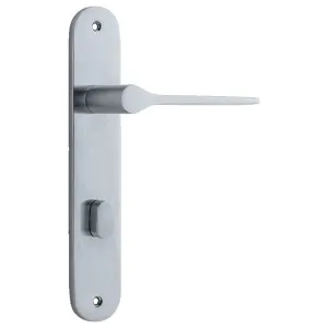 Como Lever Brushed Chrome Oval Backplate by Iver, a Door Hardware for sale on Style Sourcebook