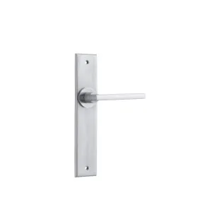 Baltimore Lever Brushed Chrome Chamfered Backplate by Iver, a Door Hardware for sale on Style Sourcebook