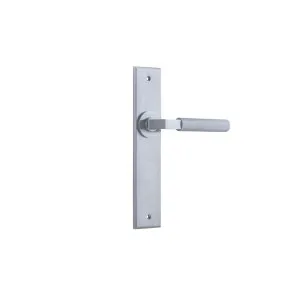 Brunswick Lever Brushed Chrome Chamfered Backplate by Iver, a Door Hardware for sale on Style Sourcebook