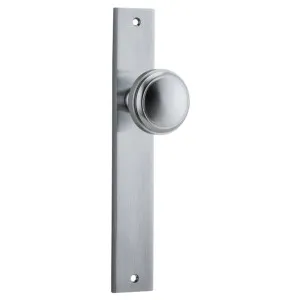 Paddington Knob Rectangular Backplate Brushed Chrome by Iver, a Door Hardware for sale on Style Sourcebook