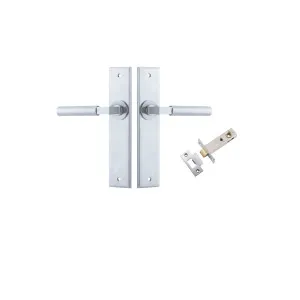 Berlin Lever Chamfered Backplate Passage Kit Brushed Chrome by Iver, a Door Hardware for sale on Style Sourcebook