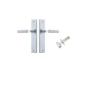 Brunswick Lever Chamfered Backplate Passage Kit Brushed Chrome by Iver, a Door Hardware for sale on Style Sourcebook