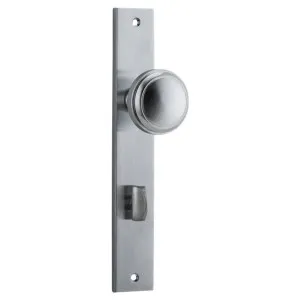 Paddington Knob Rectangular Backplate Brushed Chrome by Iver, a Door Hardware for sale on Style Sourcebook