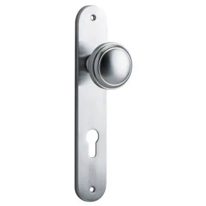 Paddington Knob Oval Backplate Brushed Chrome by Iver, a Door Hardware for sale on Style Sourcebook