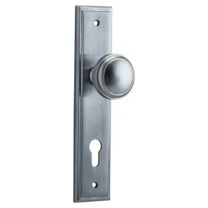 Paddington Knob Stepped Backplate Brushed Chrome by Iver, a Door Hardware for sale on Style Sourcebook