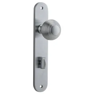 Guildford Knob Oval Backplate Brushed Chrome by Iver, a Door Hardware for sale on Style Sourcebook
