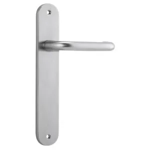 Oslo Lever Oval Backplate Brushed Chrome by Iver, a Door Hardware for sale on Style Sourcebook