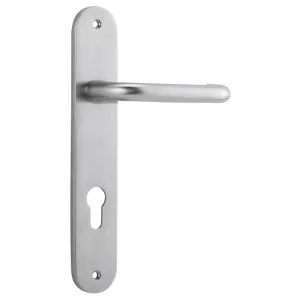 Oslo Lever Oval Backplate Brushed Chrome by Iver, a Door Hardware for sale on Style Sourcebook