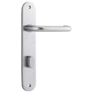Oslo Lever Oval Backplate Brushed Chrome by Iver, a Door Hardware for sale on Style Sourcebook