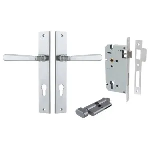 Copenhagen Lever Rectangular Backplate Entrance Kit w High Security Lock Brushed Chrome by Iver, a Door Hardware for sale on Style Sourcebook