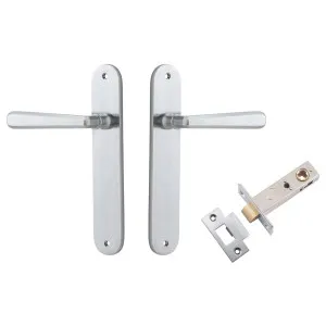 Copenhagen Lever Oval Backplate Passage Kit Brushed Chrome by Iver, a Door Hardware for sale on Style Sourcebook