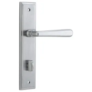Copenhagen Lever Stepped Backplate Brushed Chrome by Iver, a Door Hardware for sale on Style Sourcebook