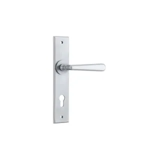 Copenhagen Lever Brushed Chrome Chamfered Backplate by Iver, a Door Hardware for sale on Style Sourcebook