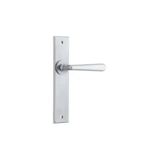Copenhagen Lever Brushed Chrome Chamfered Backplate by Iver, a Door Hardware for sale on Style Sourcebook