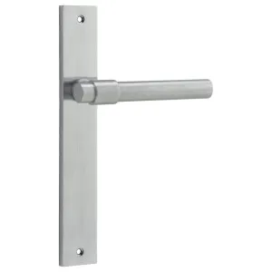 Helsinki Lever Rectangular Backplate Brushed Chrome by Iver, a Door Hardware for sale on Style Sourcebook