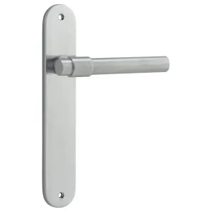 Helsinki Lever Oval Backplate Brushed Chrome by Iver, a Door Hardware for sale on Style Sourcebook