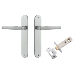 Helsinki Lever Oval Backplate Passage Kit Brushed Chrome by Iver, a Door Hardware for sale on Style Sourcebook