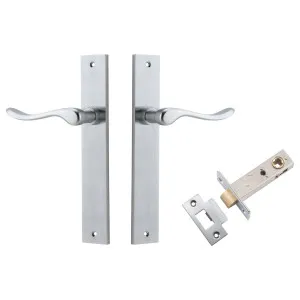 Stirling Lever Rectangular Backplate Passage Kit Brushed Chrome by Iver, a Door Hardware for sale on Style Sourcebook