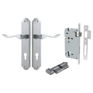 Stirling Lever Shouldered Backplate Entrance Kit w High Security Lock Brushed Chrome by Iver, a Door Hardware for sale on Style Sourcebook