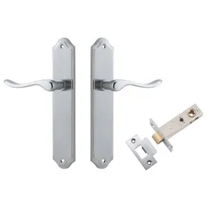 Stirling Lever Shouldered Backplate Passage Kit Brushed Chrome by Iver, a Door Hardware for sale on Style Sourcebook