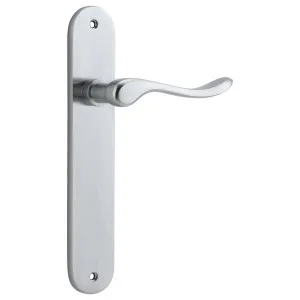 Stirling Lever Oval Backplate Brushed Chrome by Iver, a Door Hardware for sale on Style Sourcebook