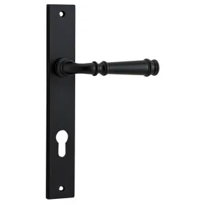 Verona Lever Rectangular Backplate Matt Black by Iver, a Door Hardware for sale on Style Sourcebook