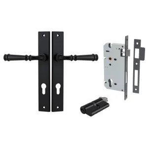 Verona Lever Rectangular Backplate Entrance Kit w High Security Lock Matt Black by Iver, a Door Hardware for sale on Style Sourcebook