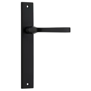 Annecy Lever Rectangular Backplate Matt Black by Iver, a Door Hardware for sale on Style Sourcebook