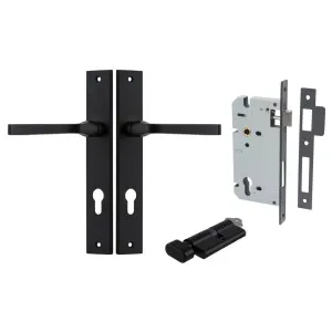 Annecy Lever Rectangular Backplate Entrance Kit w High Security Lock Matt Black by Iver, a Door Hardware for sale on Style Sourcebook